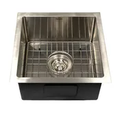 15" Square Marine-Grade Stainless Outdoor Undermount Prep Sink