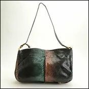 RDC12100 Authentic JIMMY CHOO Tricolor Python Ayse Large Hobo Bag
