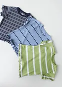 RCYCLD Lettuce Edge Stripe Baby Tee