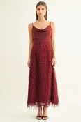 Adelyn Rae Ivy Cowl Neck Slip Maxi Dress