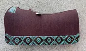 5 Star Saddle Pad Dark Chocolate 7/8 inch Turquoise Copper Aztec FL 30x28