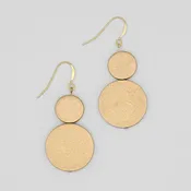 Gold Double Bead Sarah Earrings
