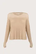 Blusa Lorena Mangas Detalle Taupe