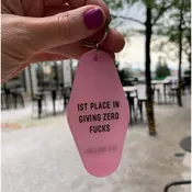 1st Place in Giving Zero Fucks Motel Keychain