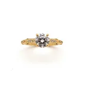 Vintage-Inspired Round Solitaire Engagement Ring