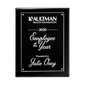 Black High Gloss Plaque with Acrylic Engraving Plate