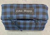 Janiebee Luxury Quilted Nap MatsALL MATSBuffalo Plaid Navy BLACK Blanket Set