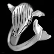 BREACHING HUMPBACK WHALE RING