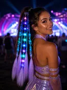Galaxy – LED Hair Extensions | Lumi Pony