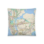 All-Over Map Pillow