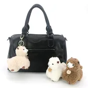 3 pcs adorable plush lama bag charms/ key chains/ key charms.