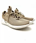 Adidas Size 13 Tan/White Lace-Up Knit Men's Sneakers- Men's