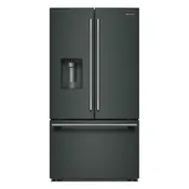 30 Cu. Ft. 36-Inch French Door Refrigerator with Exterior Water and Ice Dispenser and Wood-Look Sliding Tray in Juniper