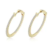 1.20 ctw Yellow Hoop Earrings by Lafonn