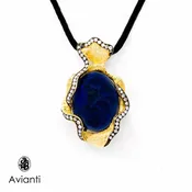 Australian Genuine Opal Pendant With Diamonds