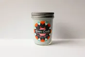 Barn Quilt Soy Candle — Patchouli Garden