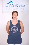 Hand Painted Inner Guru Motif Yoga Tank Top – Indigo