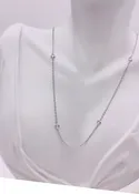 Rodium Plated - Crystal by the Yard Necklace