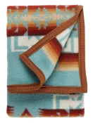 Aqua Chief Joseph Muchacho Crib Baby Blanket by Pendleton, Aqua