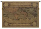Abraham Ortelius Antique Map European Tapestry Wall Hanging 72×54 Inch Cotton Jacquard Woven Wall Tapestry