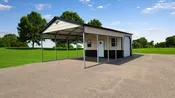 20x30x9 Vertical Roof Metal Combo Unit - Eagle Carports