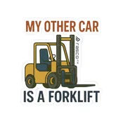 Forklift Kiss-Cut Sticker – Built for Pallet Kings and Warehouse Warriors