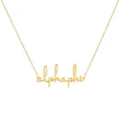Shawn Paul Alpha Phi Script Sorority Necklace