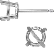 4we<br>4 Prong Basket Earring<br>Friction post