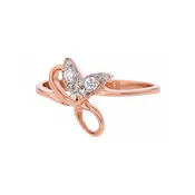 0.08ct Diamond Twist Ring in 14K Rose Gold 7.25