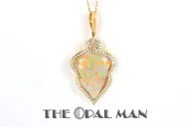 Australian Opal Pendant in 14K Gold & Diamonds – 424-00065