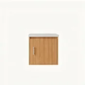 20" Floating Bathroom Vanity Combo With Sink, Soft Close Doors, Wall Mounted Solid Cabinet - Golden Oak