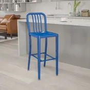 Bistro Vertical Slat Back Indoor Outdoor Barstool