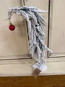 14" H FAUX LEANING TREE W/RED BALL
