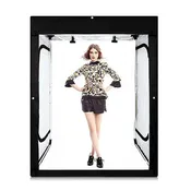 REFLEX CAMERA 120x50x140cm (47×20×55in) LED Light Box Photo Studio | 576 LED Beads 5500K | Foldable Shooting Tent with 3 PVC Backdrops | Professional Product Photography Softbox