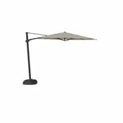 2-Pc 11' Cantilever Silver Linen Umbrella