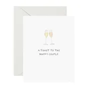 'A Toast To The Happy Couple ' Champagne Card