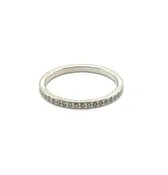 0.28 Ctw 14Kt White Gold Diamond Stackable Wedding Band