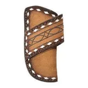 3D Knife Sheath Roughout Boot Stitch Brown