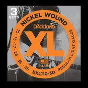 D’Addario EXL110-3D Nickel Wound – 10-46 (3-Pack)