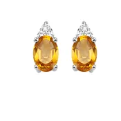 10K Birthstone Earrings – Citrine – November