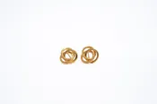 3 circle gold studs