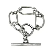 Sterling Silver Handmade Armory Chain Toggle Bracelet