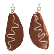 Argentium Silver Infused Copper Statement Earrings