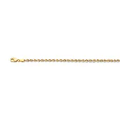 10K 2MM TWO TONE SOLID DC PRISM ROPE 18" CHAIN NECKLACE (AVAILABLE IN LENGTHS 7" - 30")