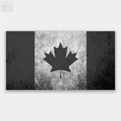 Black & Gray Canadian Flag Sticker