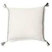 Alpaca Tassel Cushion in White
