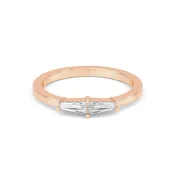 0.28ctw Tapered Baguette Cut Lab-Grown Diamond 2-Stone Stackable Band in 14k Gold