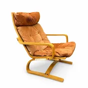 1970s Norwegian Leather Accent Chair