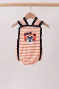 AU Tiger Applique Ruffle Stripe Bubble