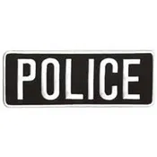 Police Back Patch 9x3"